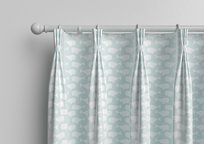 Whaling Around, Aqua - Made to Measure Curtains - Image 11